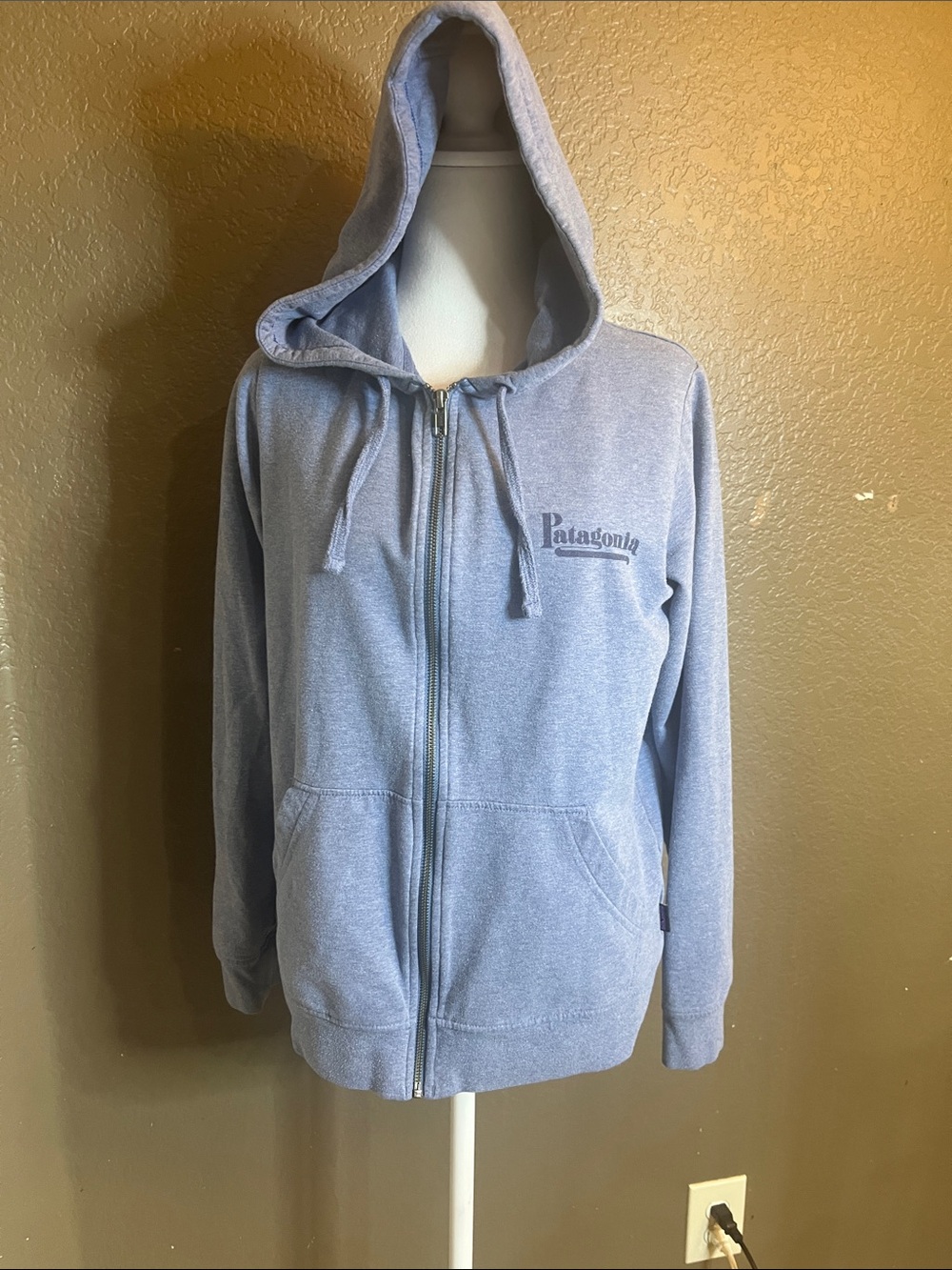 Patagonia Women's Heather Light Blue Full-Zip Hooded Jacket